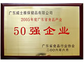 广东省食品产业50强企业